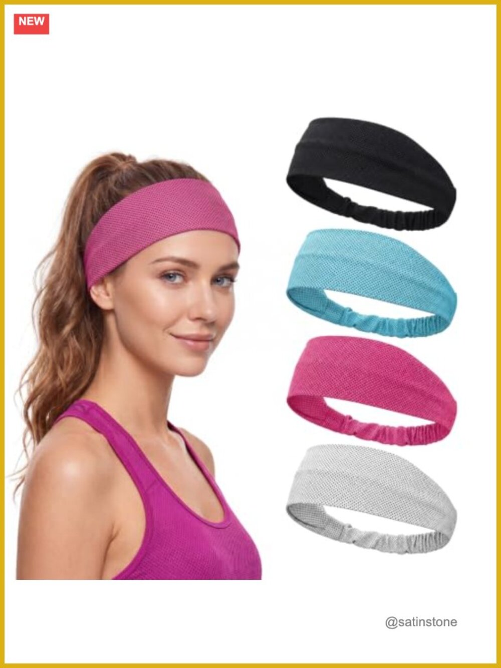 Cooling Headbands for Women Moisture Wicking Non-Slip Sweatbands